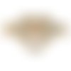 Perle connecteur - coeur ailes d'ange, strass, métal doré ** 28 x 15  mm ** charm, breloque - vendu à l'unité - pm40