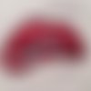 Écusson patch brodé thermocollant, bouche dents lèvres rouge ** 8 x 5 cm ** applique à repasser