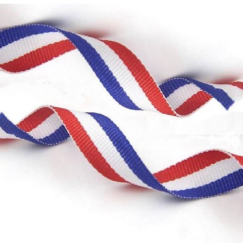 Ruban tricolore ** 10, 15, 20, 25 mm ** rayure bleu blanc rouge, patriotique france, cérémonie, médaille - vendu au mètre