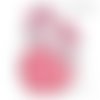 Patch applique, dessin transfert thermocollant, chat tigré rose sur coeur ** 6 x 6,5 cm ** sérigraphie à repasser - t180