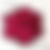 Écusson patch brodé thermocollant - bouton fleur rose rouge sang ** 7,5 x 6,5 cm ** applique à repasser - c5201