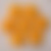 Lot de 8 petits boutons / jaune orange ** 10 mm ** bouton rond en résine - layette couture poupée bébé scrapbooking - br10mm