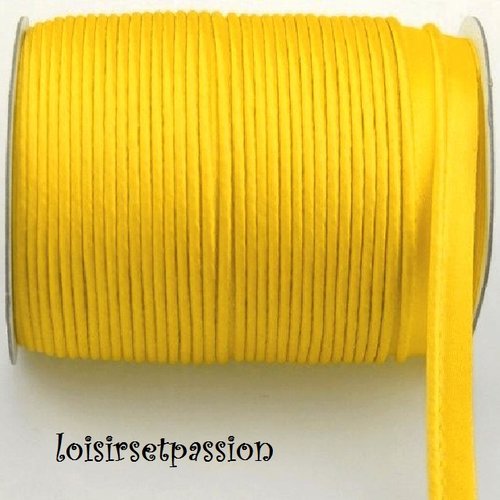Ruban passepoil polyester satiné - 28 / jaune doré ** 12 mm ** bordure, coussin, nappe, sacs - vendu au mètre