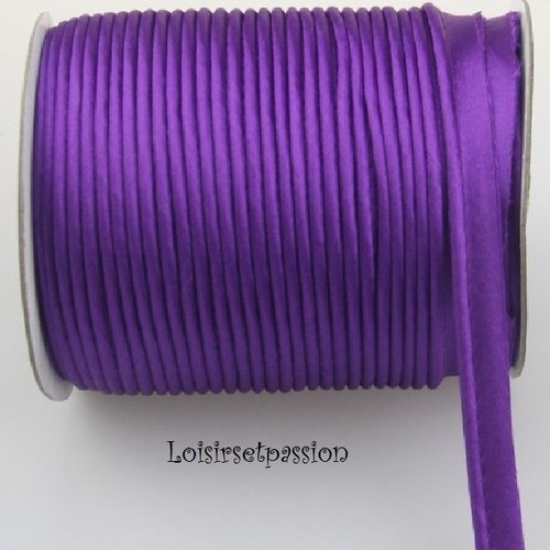 Ruban passepoil polyester satiné - 35 / violet ** 12 mm ** bordure, coussin, nappe, sacs - vendu au mètre