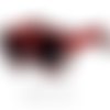 Écusson patch brodé thermocollant - lunettes de soleil coeur rouge ** 10,5 x 5 cm ** applique à repasser
