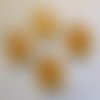Bouton bois - oiseau nature / jaune ocre ** 20 x 25 mm ** bouton fantaisie 2 trous - vendu à l'unité - bbf14