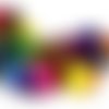Ruban satin, arc en ciel multicolore / vif - rainbow ** 32 mm ** galon imprimé double face - vendu au mètre