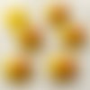 Bouton tige - tête chat kitty / jaune tournesol ** 15 x 13 mm ** vendu à l'unité - tricot couture - b42