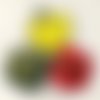 Écusson patch thermocollant - trio poivron, rouge jaune vert, légume ** 7 x 7 cm ** applique brodée à repasser
