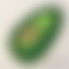 Écusson patch thermocollant - avocat, légume ** 6 x 3,5 cm ** applique brodée à repasser