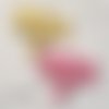 Bouton tige - insecte libellule / rose ou jaune ** 25 x 20 mm ** vendu à l'unité - tricot couture - b40