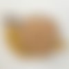Écusson patch - escargot beige ** 8 x 6 cm ** applique brodée thermocollante