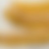 Dentelle plissée 2 rangs petits coeurs plumetis / jaune orange ** 25 mm ** organza sequin froncée - vendu par 50 cm - df12 bis