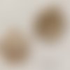 Pendentif, chandelier - rond rosace strass - métal doré ** 16 x 24 mm ** vendu à l'unité, breloque, boucle d'oreille - pe10