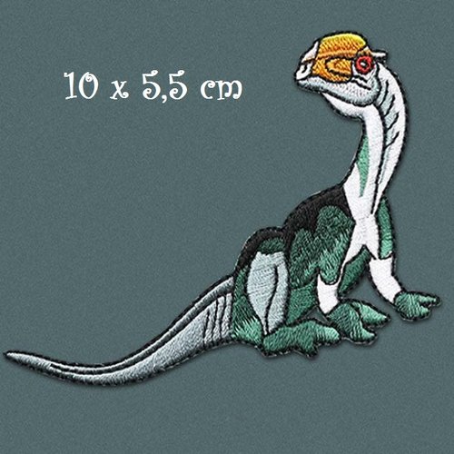 Écusson patch thermocollant - dinosaure ** n°14 / 10 x 5,5 cm **  applique à repasser
