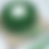 Ruban voile organza à petits pois / vert sapin - blanc ** 25 mm ** vendu au mètre - do03