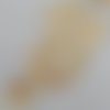 Applique fleur arabesque sequin / beige ** 15 x 28 cm ** dentelle guipure mariage - acd04 bis