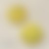 Bouton tige - fleur dalhia / jaune soleil ** 16 mm ** vendu à l'unité - couture perle - b50