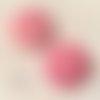 Bouton tige - fleur dalhia / rose clair ** 16 mm ** vendu à l'unité - couture perle - b50