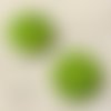 Bouton tige - fleur dalhia / vert pomme ** 16 mm ** vendu à l'unité - couture perle - b50