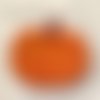 Écusson patch brodé thermocollant - citrouille courge potiron orange, halloween ** 4,5 x 4 cm ** applique à repasser