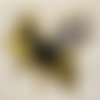 Écusson patch brodé thermocollant - guêpe abeille frelon jaune ** 7 x 8 cm **  applique à repasser