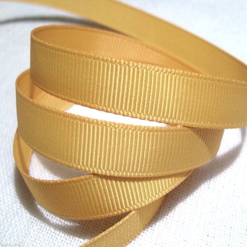 Ruban gros grain - 614 / chamois ** 10 mm ** galon uni grand teint - vendu au mètre