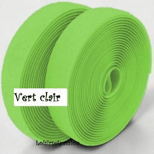 Bande scratch auto accrochant, vert citron ** 20 mm ** ruban agrippant, à coudre - vendu par 50 cm