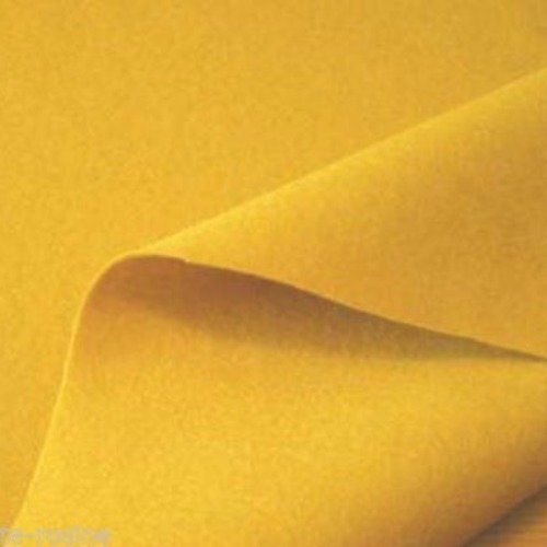 ** 20 x 30 cm ** jaune d'or - feuille coupon tissu feutrine - épaisseur 1,5 mm