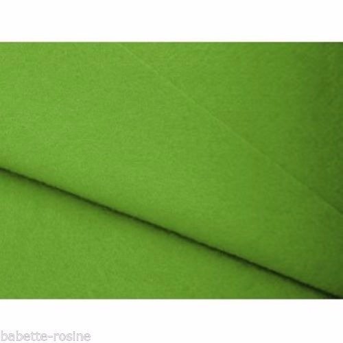 ** 20 x 30 cm ** vert pomme - feuille coupon tissu feutrine - épaisseur 1,5 mm