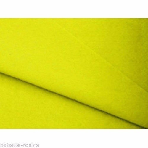 ** 20 x 30 cm ** jaune fluo - feuille coupon tissu feutrine - épaisseur 1,5 mm