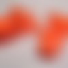 B55 ** 20 mm ** orange - clip pince kam bretelle crocodile attache tétine plastique