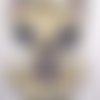 Écusson patch thermocollant - grand chien beige ** 9 x 12 cm ** applique à repasser