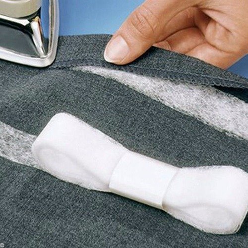 5 mètres de ruban thermocollant ** blanc / 30 mm ** ourlet facile sans couture 