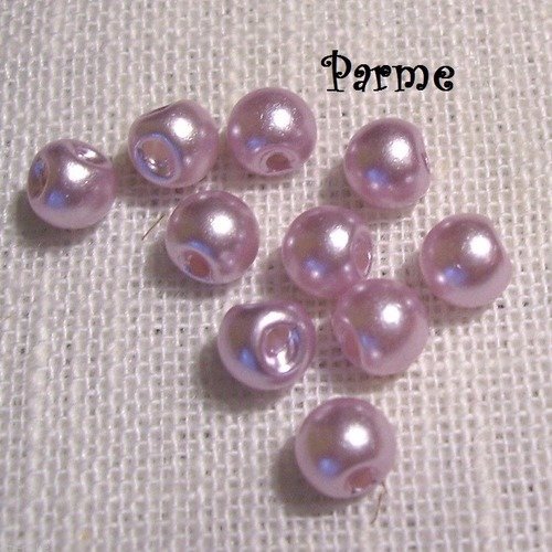 B01 / parme ** 10 mm ** bouton perle boule nacré - scrapbooking couture poupée mariage 