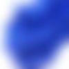 Ruban pompons / bleu roi ** 10 mm ** galon biais frange - vendu par 50 cm