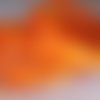 Ruban satin à pois 10 mm - 668 / orange pois blanc - qualité luxe grand teint - vendu au mètre 