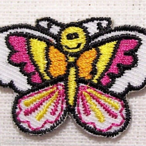 Applique patch écusson thermocollant - bébé papillon ** 4 x 3 cm ** applique à repasser