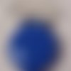 Clip tétine / pince ronde uni émaillée / bleu roi ** 25 mm ** attache tétine, doudou, bretelle