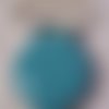 Clip tétine / pince ronde uni émaillée / bleu vert canard ** 25 mm ** attache tétine, doudou, bretelle