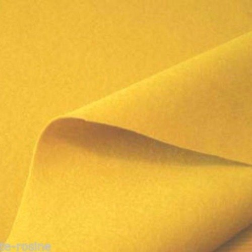 ** 25 x 30 cm ** jaune d'or - feuille coupon tissu feutrine - épaisseur 1,5 mm