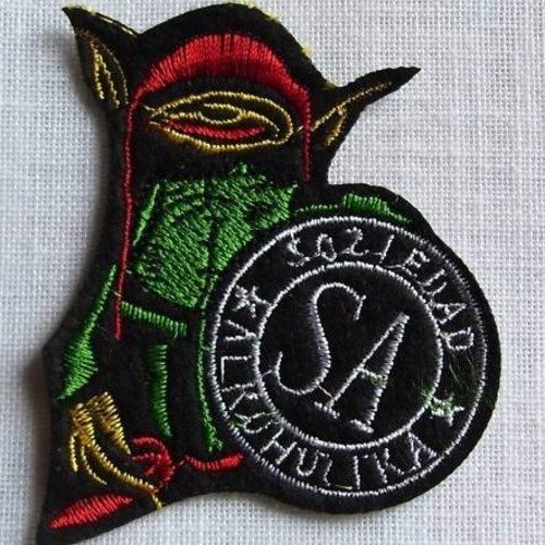 Patch écusson thermocollant - monstre ** 8 x 7 cm ** applique à repasser