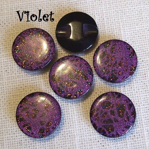 B05 bis ** 15 mm ** violet - bouton demi boule cristaux brillants - vendu à l'unité -  couture perle bijoux