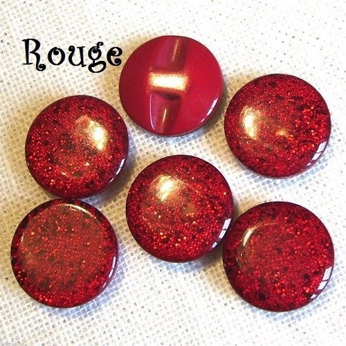 B05 bis ** 15 mm ** rouge - bouton demi boule cristaux brillants - vendu à l'unité -  couture perle bijoux