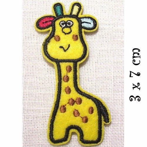 Applique patch écusson thermocollant ** 3 x 7 cm ** girafe sophie enfant doudou - applique à repasser