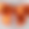 N°00 / orange - noeud sequin ** 5 x 4 cm ** applique scintillante - vêtements, accessoires, barrettes, fêtes