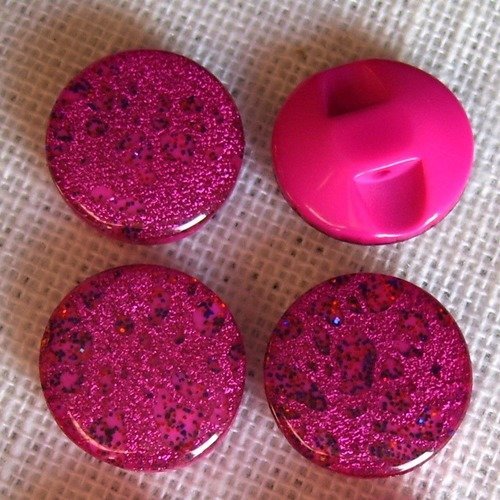 B05 ** 13 mm ** rose fraise - bouton demi boule cristaux brillants - vendu à l'unité -  couture perle bijoux