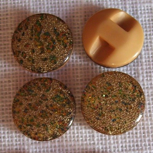 B05 ** 13 mm ** beige - bouton demi boule cristaux brillants - vendu à l'unité -  couture perle bijoux