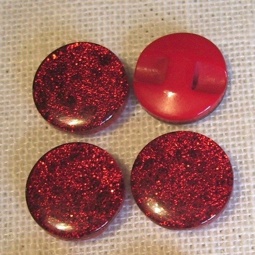 B05 ** 13 mm ** rouge - bouton demi boule cristaux brillants - vendu à l'unité -  couture perle bijoux