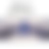 Écusson patch sequin thermocollant / bleu roi ** 30 x 10 cm ** arabesque paillette patinage - applique à repasser